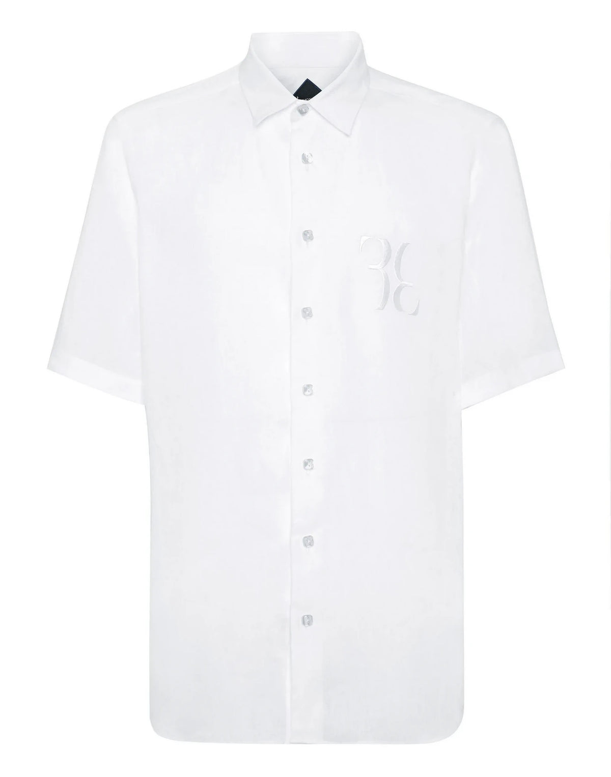 Silver Cut White Linen Shirt