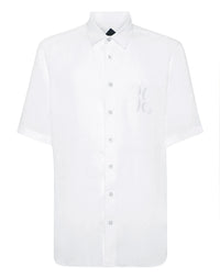 Silver Cut White Linen Shirt