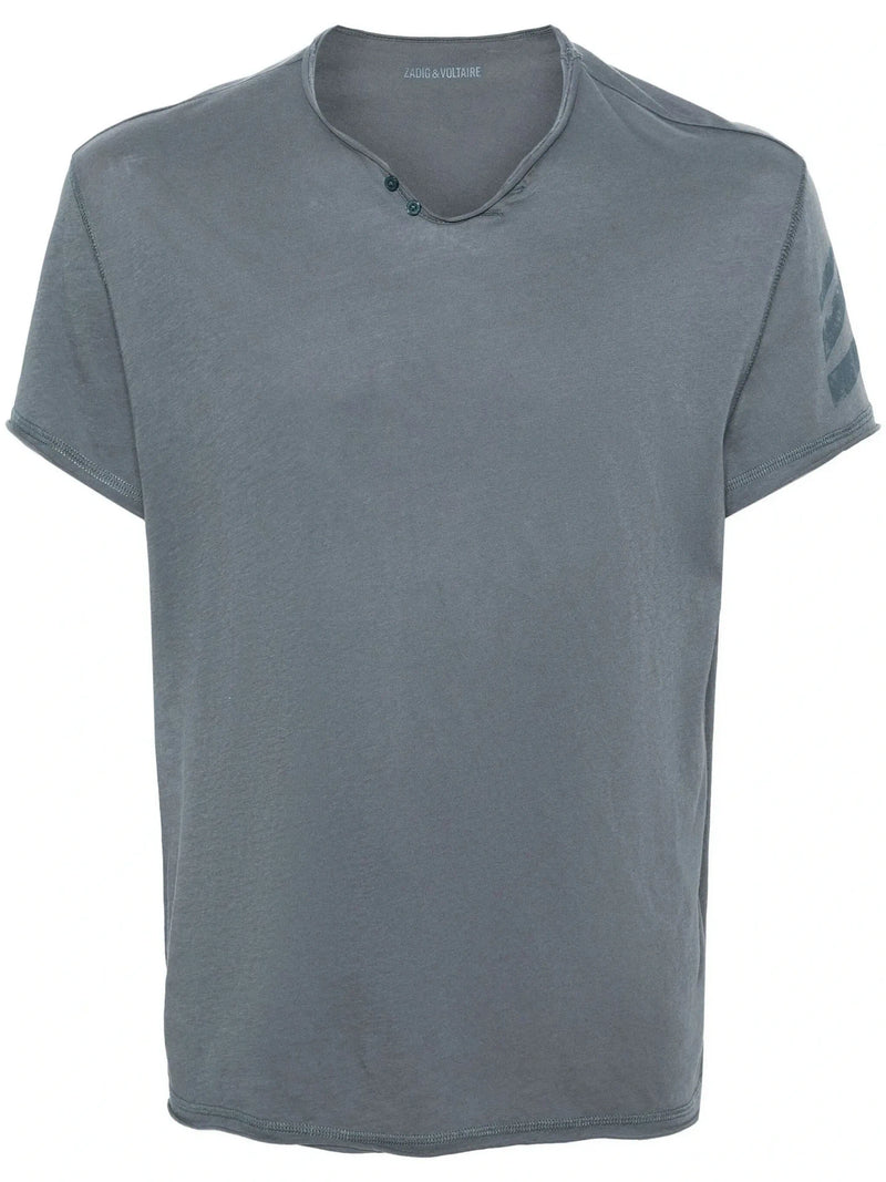 Henley Grey T-Shirt