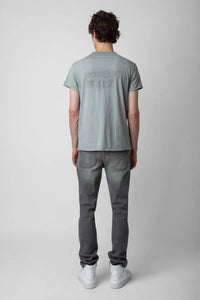 No Heart Grey Henley Tshirt