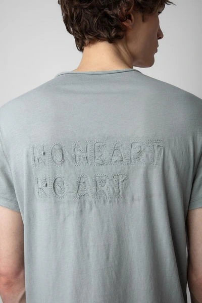No Heart Grey Henley Tshirt