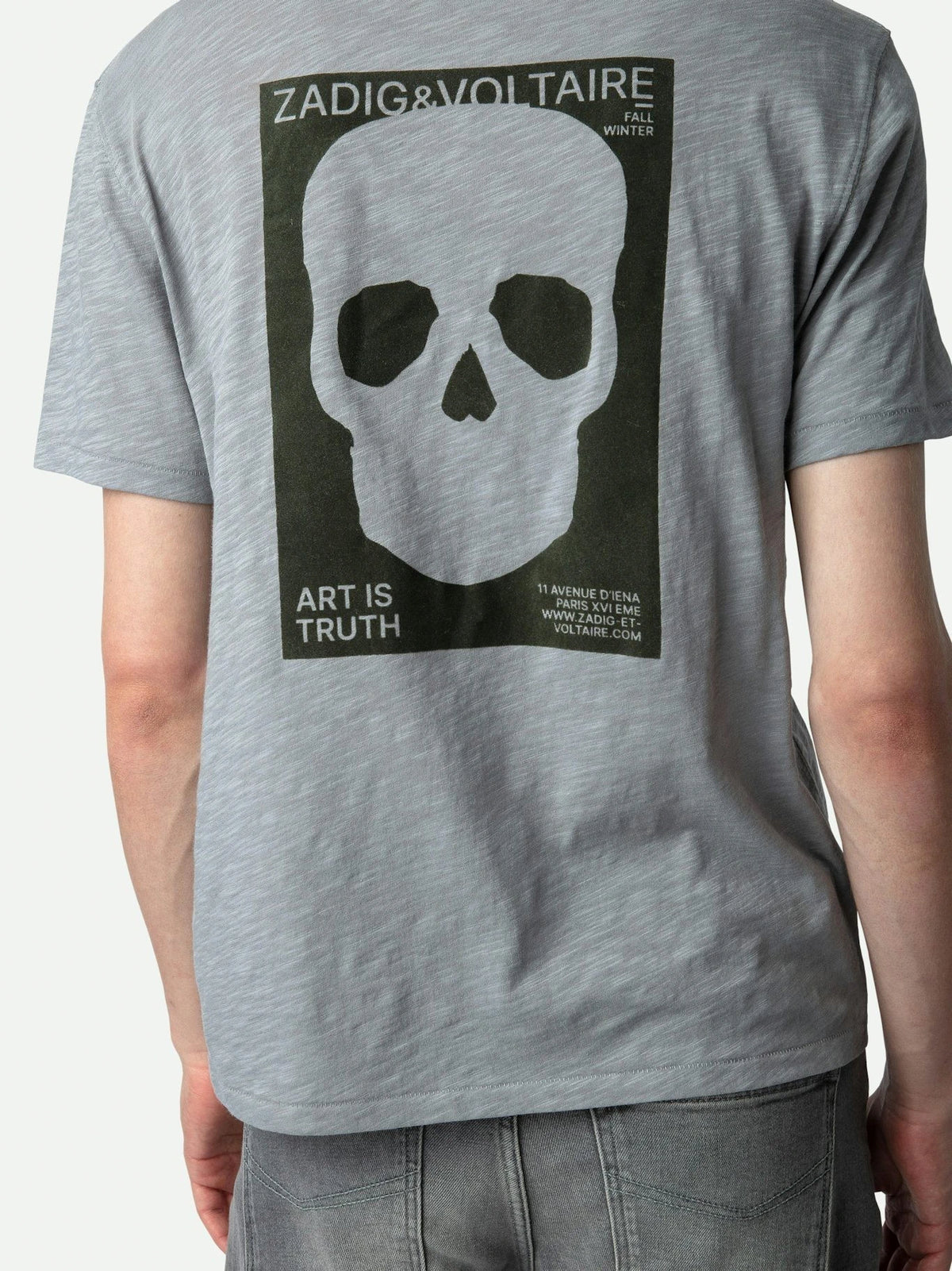Flame Skull Grey T-Shirt