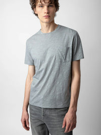 Flame Skull Grey T-Shirt