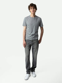 Flame Skull Grey T-Shirt