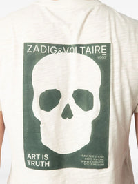 Flame Skull Grey T-Shirt