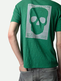 Flame Skull Grey T-Shirt