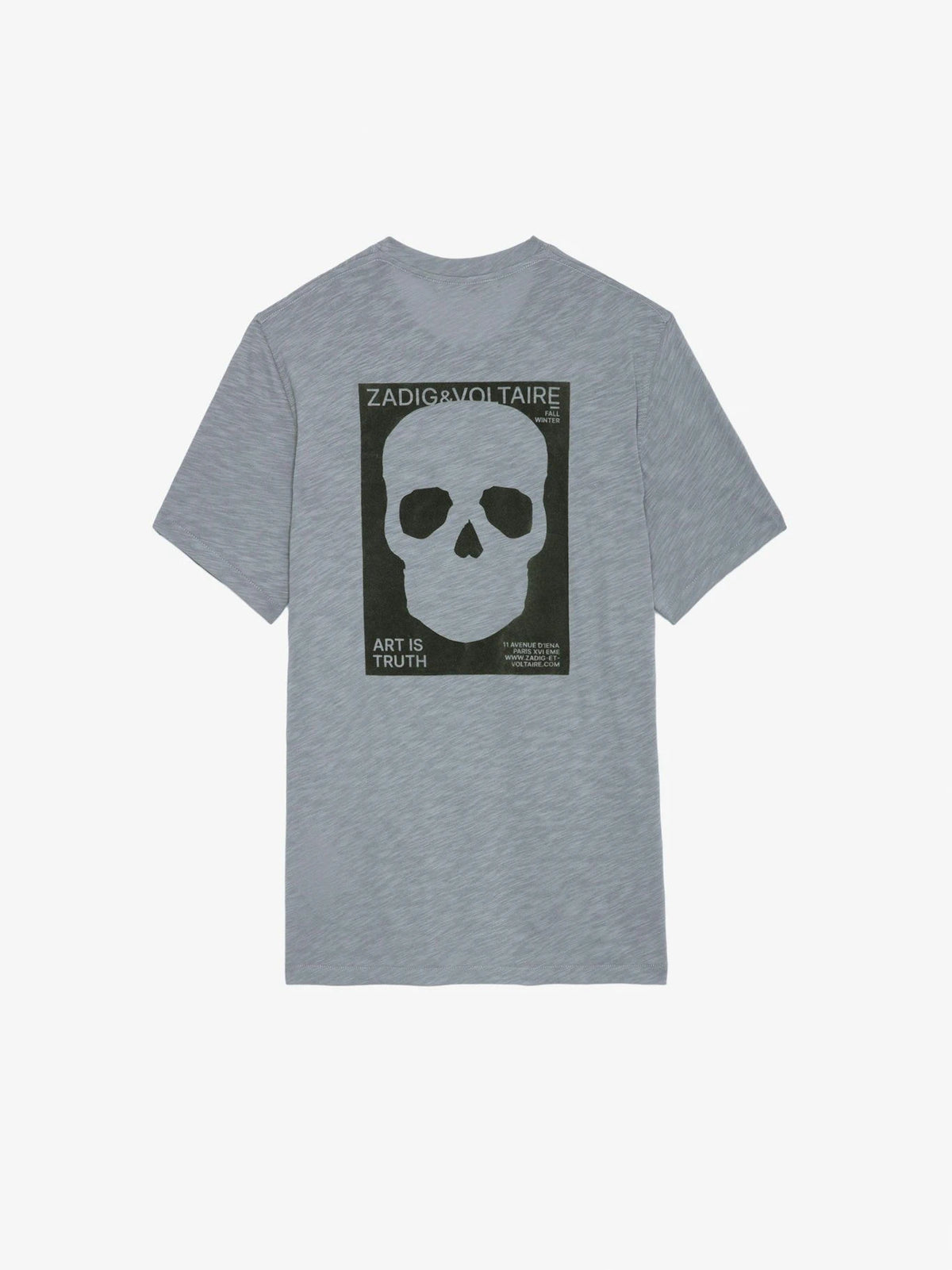 Flame Skull Grey T-Shirt