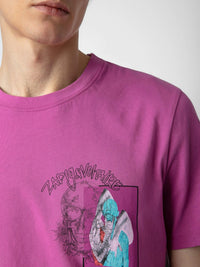 Graffiti Skull Purple T-Shirt