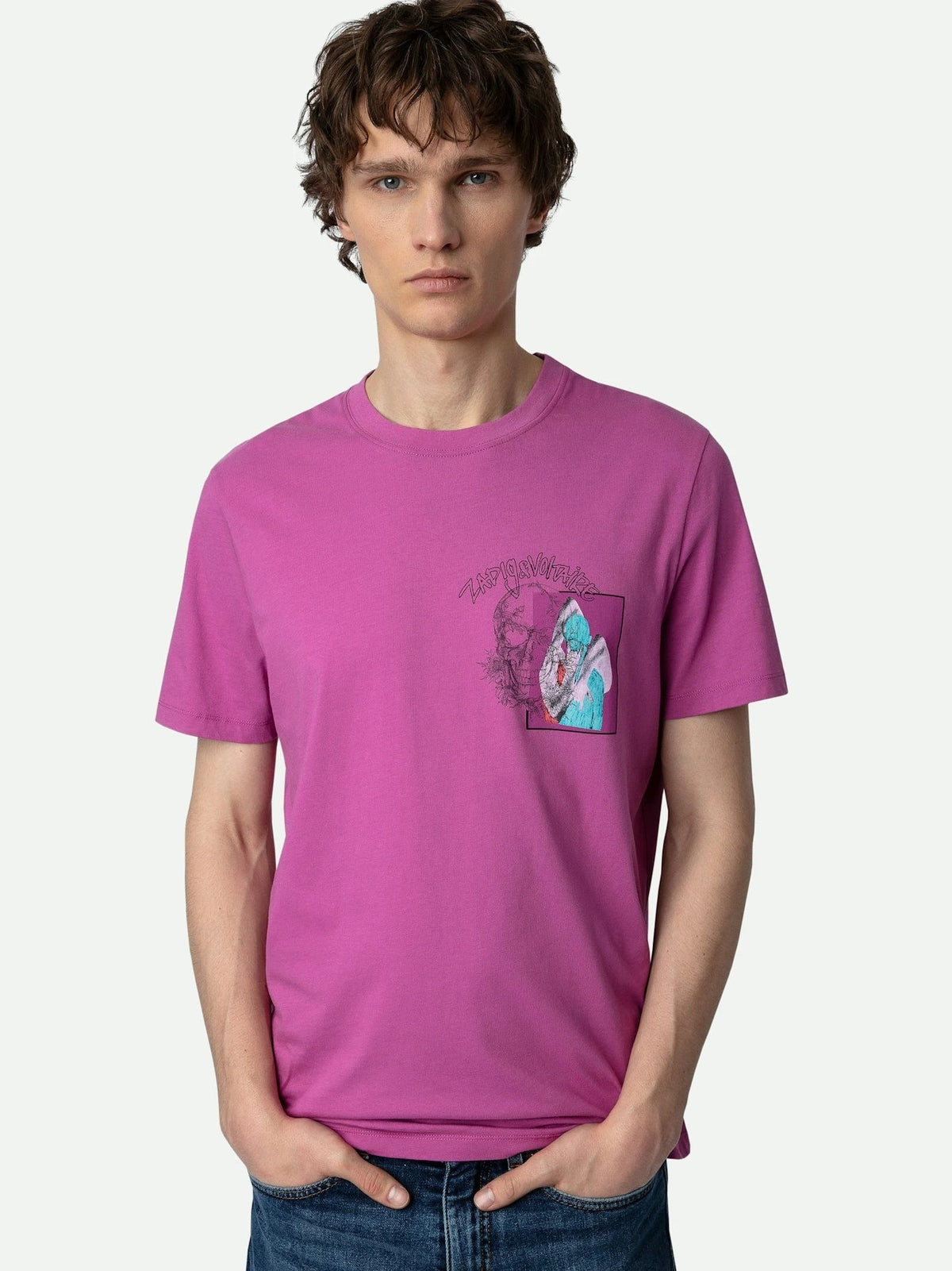 Graffiti Skull Purple T-Shirt