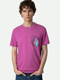 Graffiti Skull Purple T-Shirt