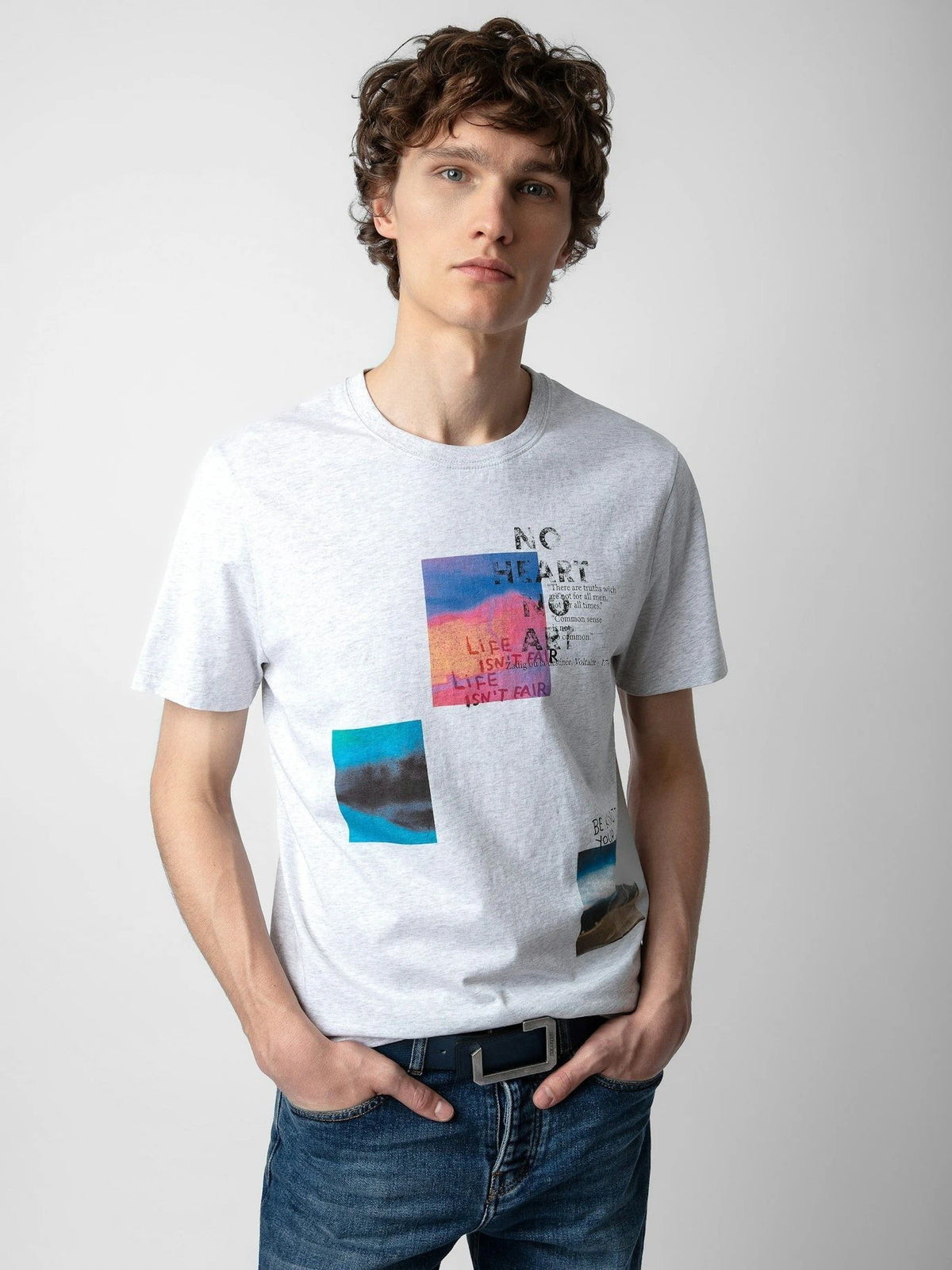 Multiposter Photoprint Grey T-Shirt