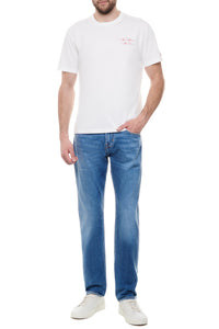 The Straight Blue Jeans