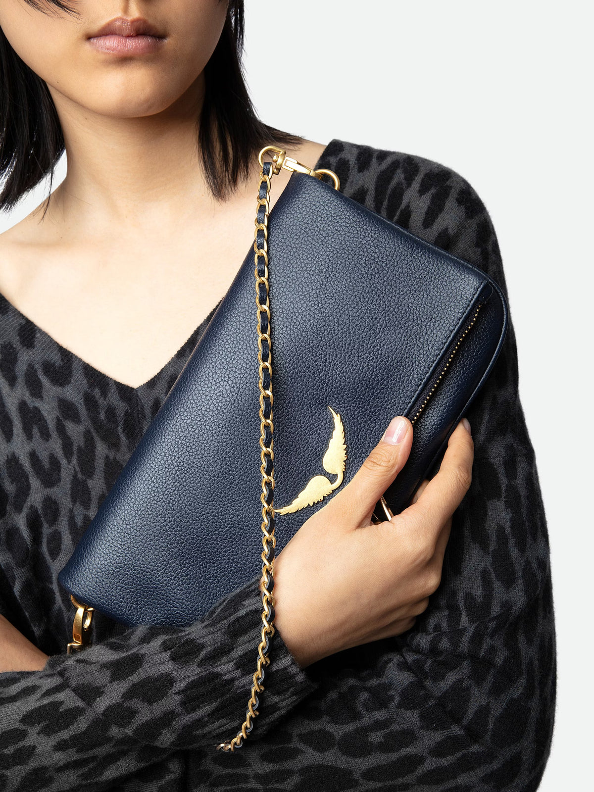 Rock Navy Blue Clutch Bag