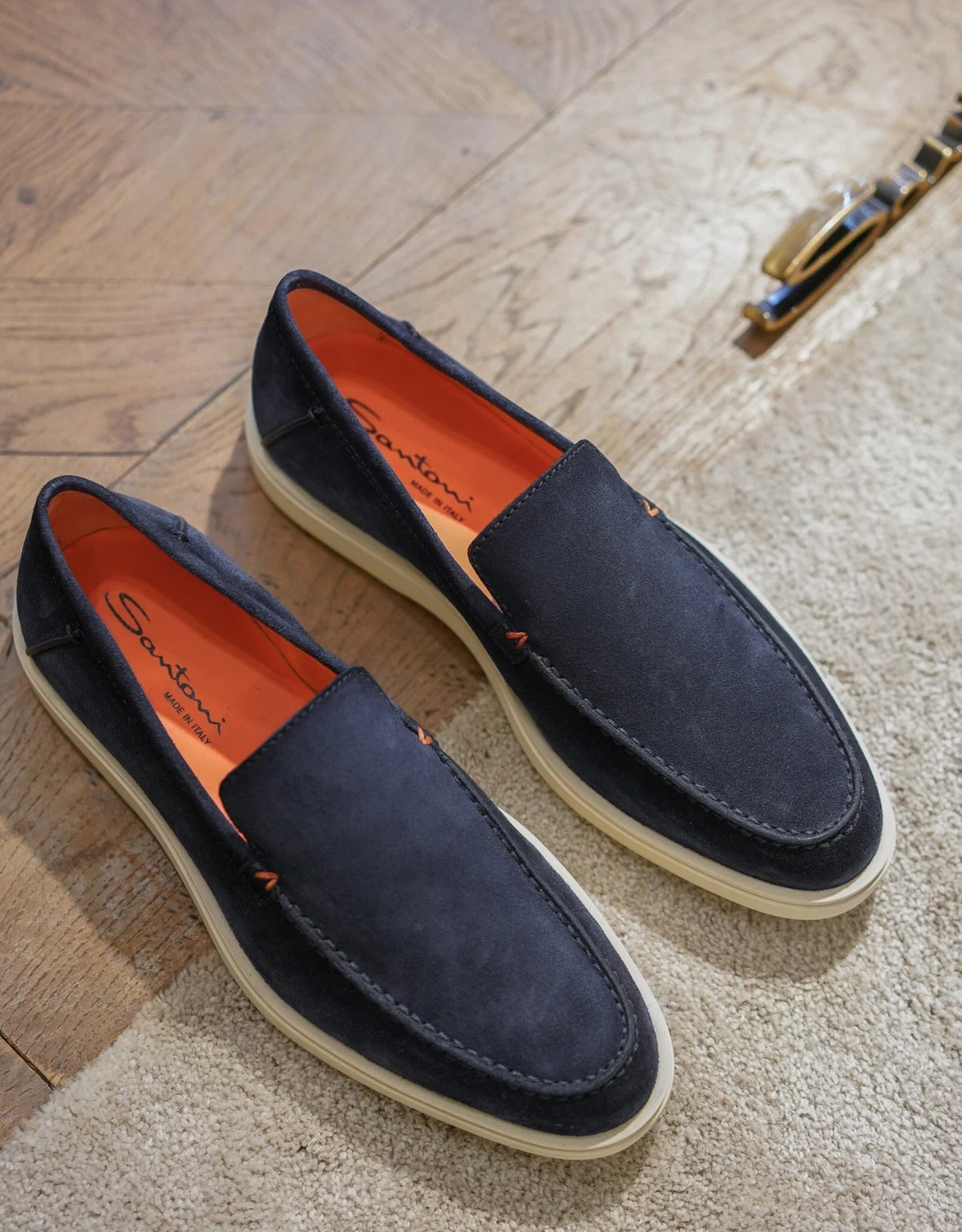 Classic Suede Blue Loafers