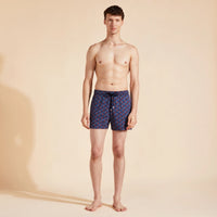 Stretch Navy Blue Swim Shorts