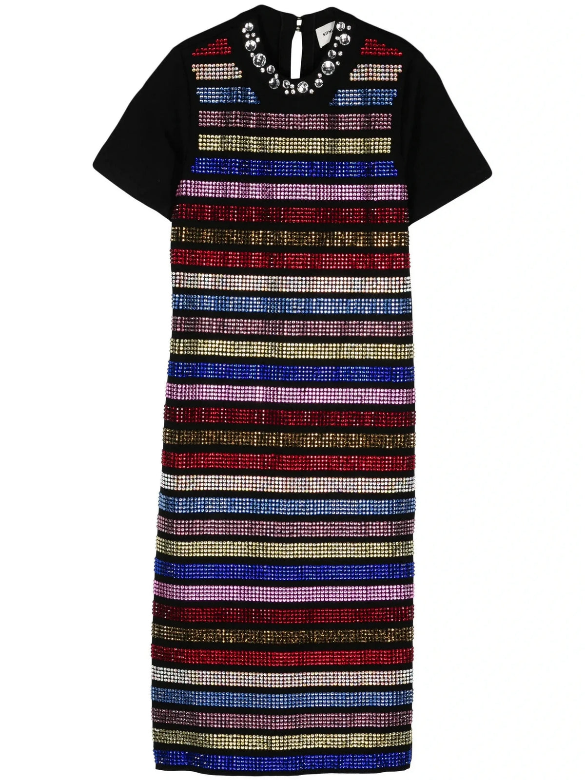 Crystal Embellished Multicolour Dress