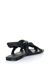 Forget Me Knot Black Sandals