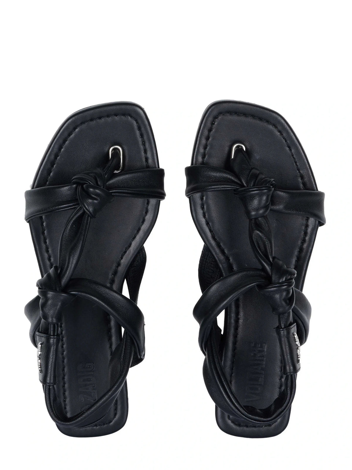 Forget Me Knot Black Sandals