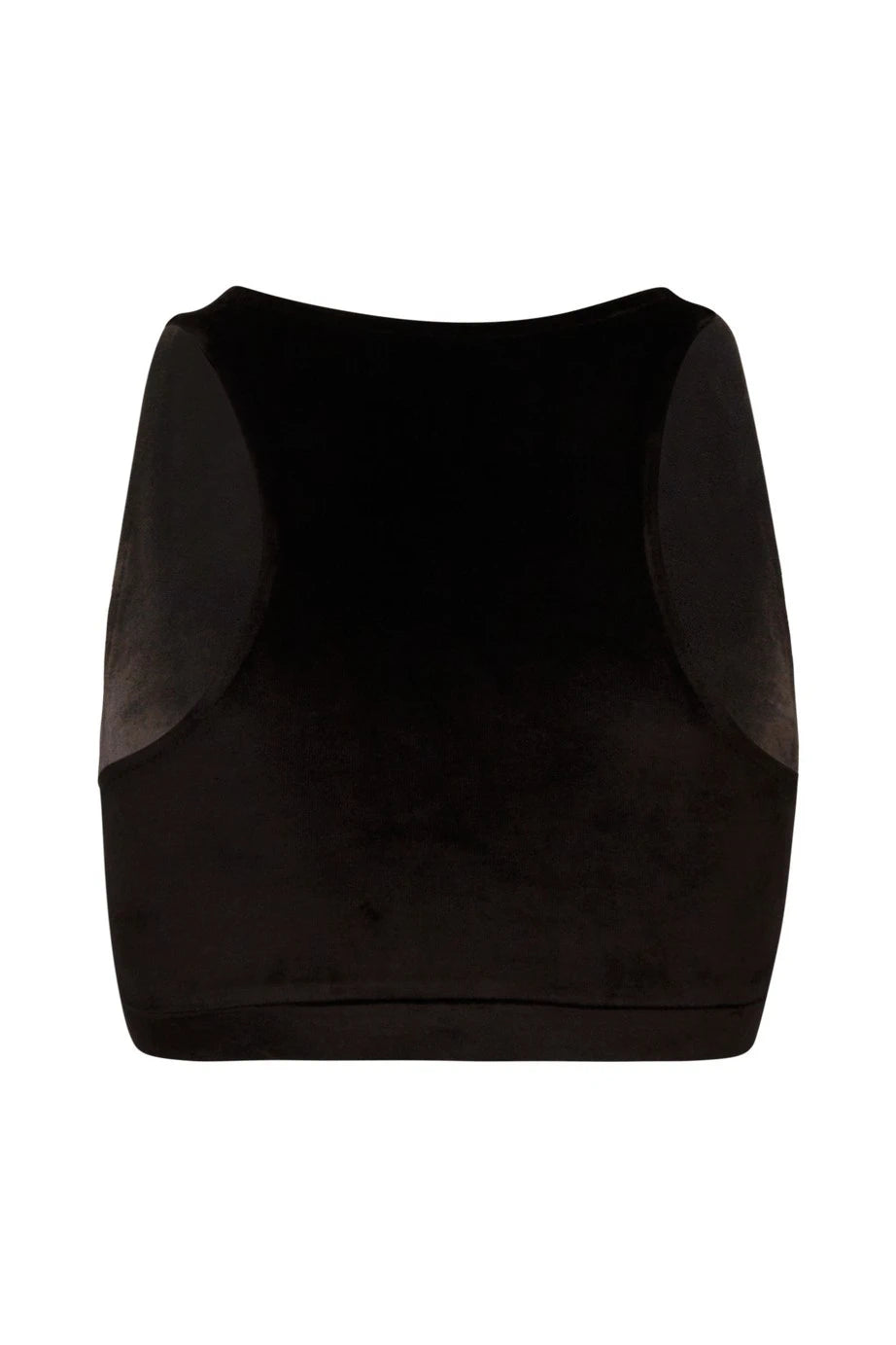 Rhinestone Velvet Black Brassiere