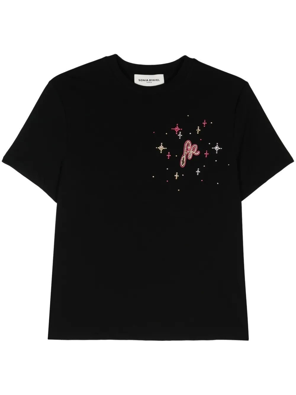 Crystal Embellished Black T-shirt