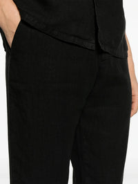Pierce Black Linen Trousers