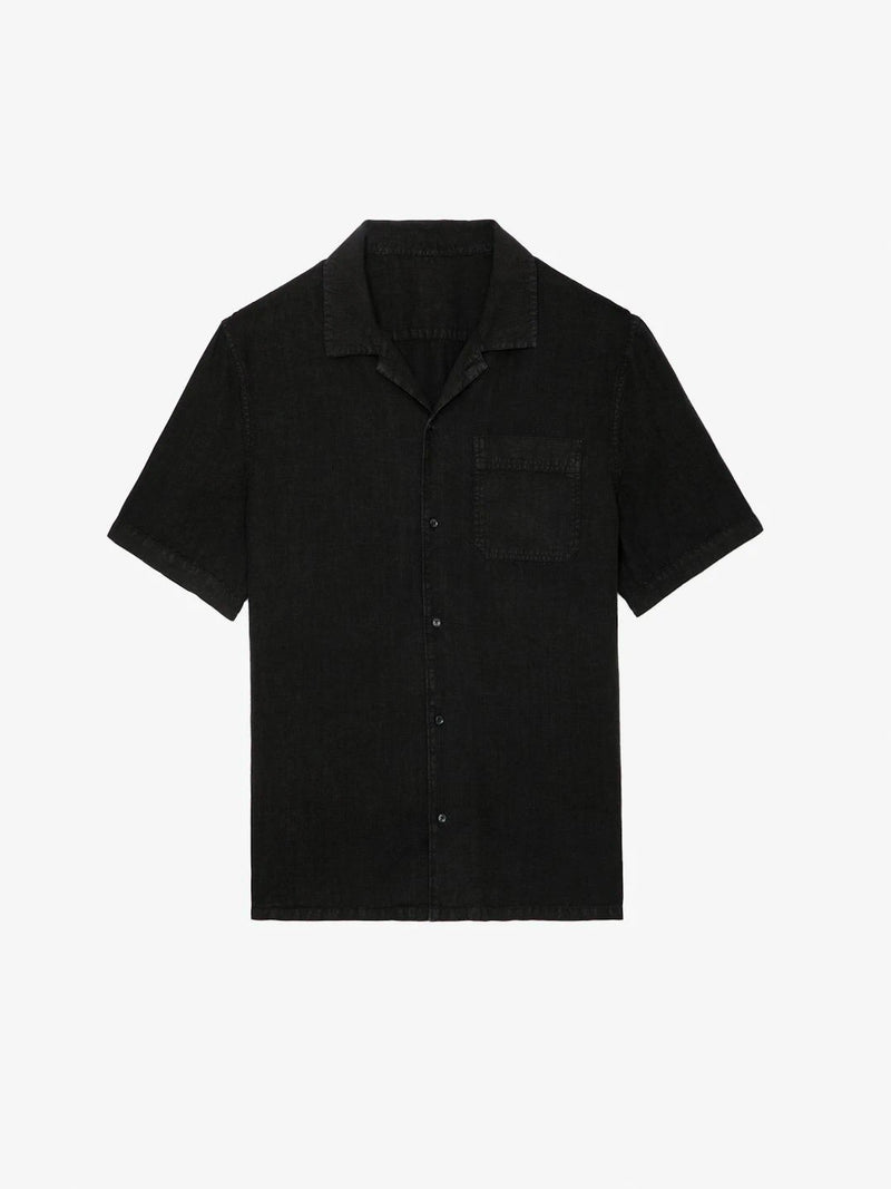 Sloan Black Linen Shirt