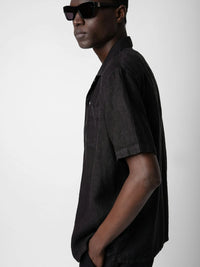 Sloan Black Linen Shirt