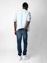 Stan Linen Blue Shirt