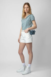 Sissi White Denim Shorts