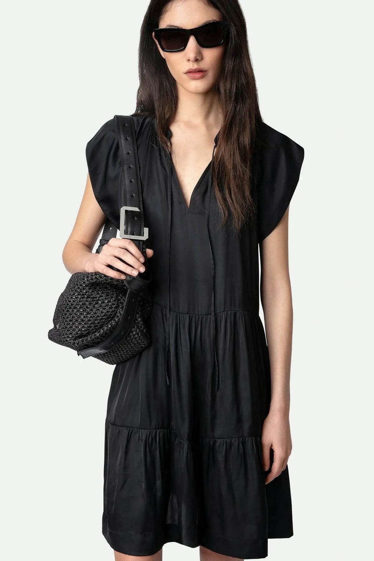 Rito Satin Black Dress