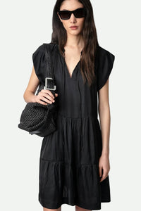 Rito Satin Black Dress