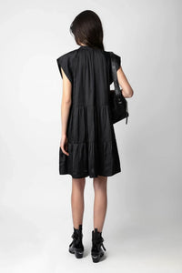 Rito Satin Black Dress