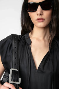 Rito Satin Black Dress