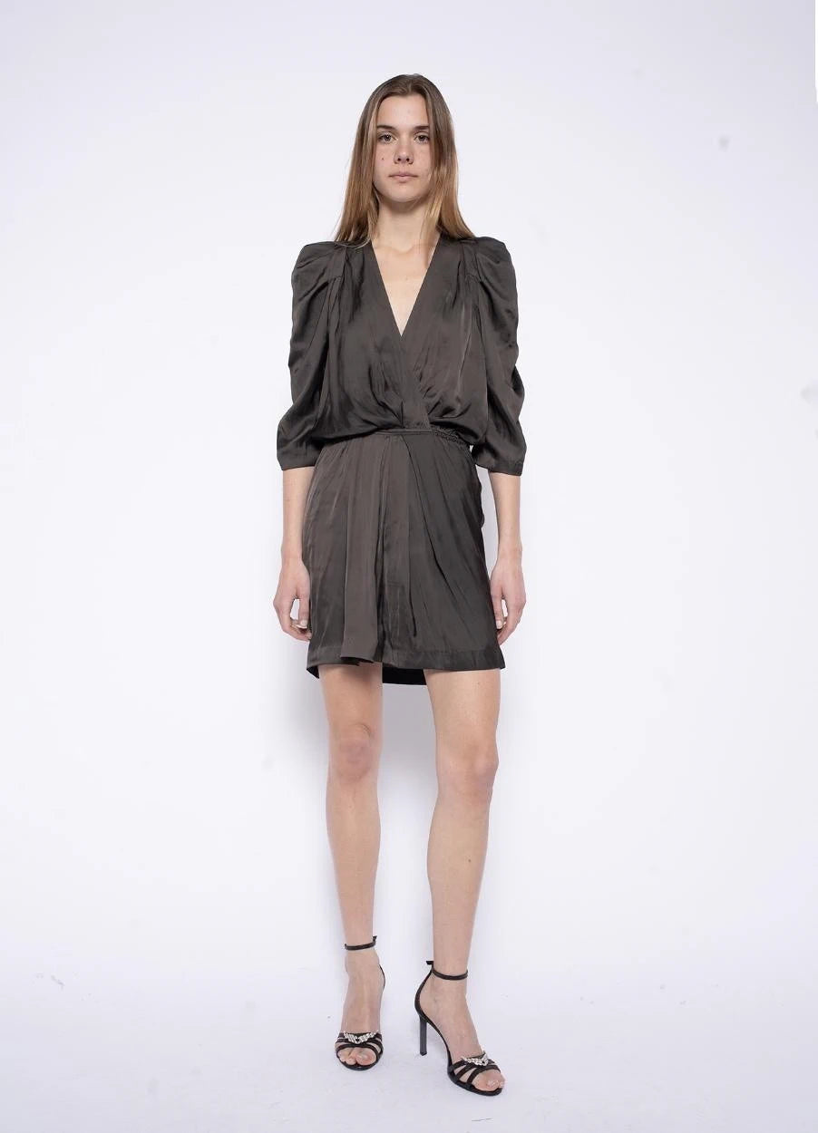 Ruz Satin Grey Dress