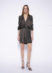 Ruz Satin Grey Dress