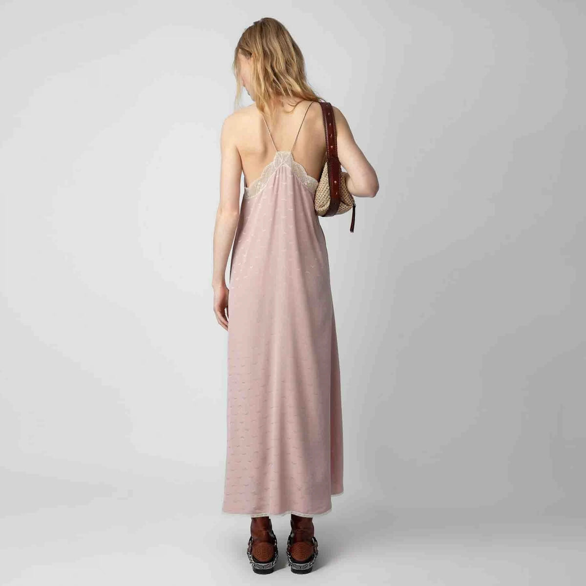 Floral Silk Yellow Dress