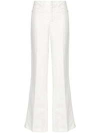 High-Waisted White Tailleur Pants