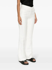 High-Waisted White Tailleur Pants