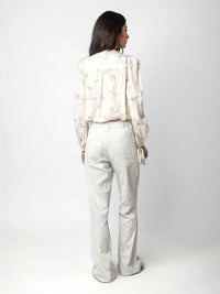 Tchin Satin Beige Blouse