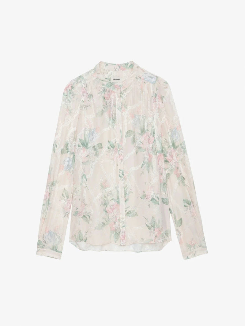 Tchin Satin Beige Blouse