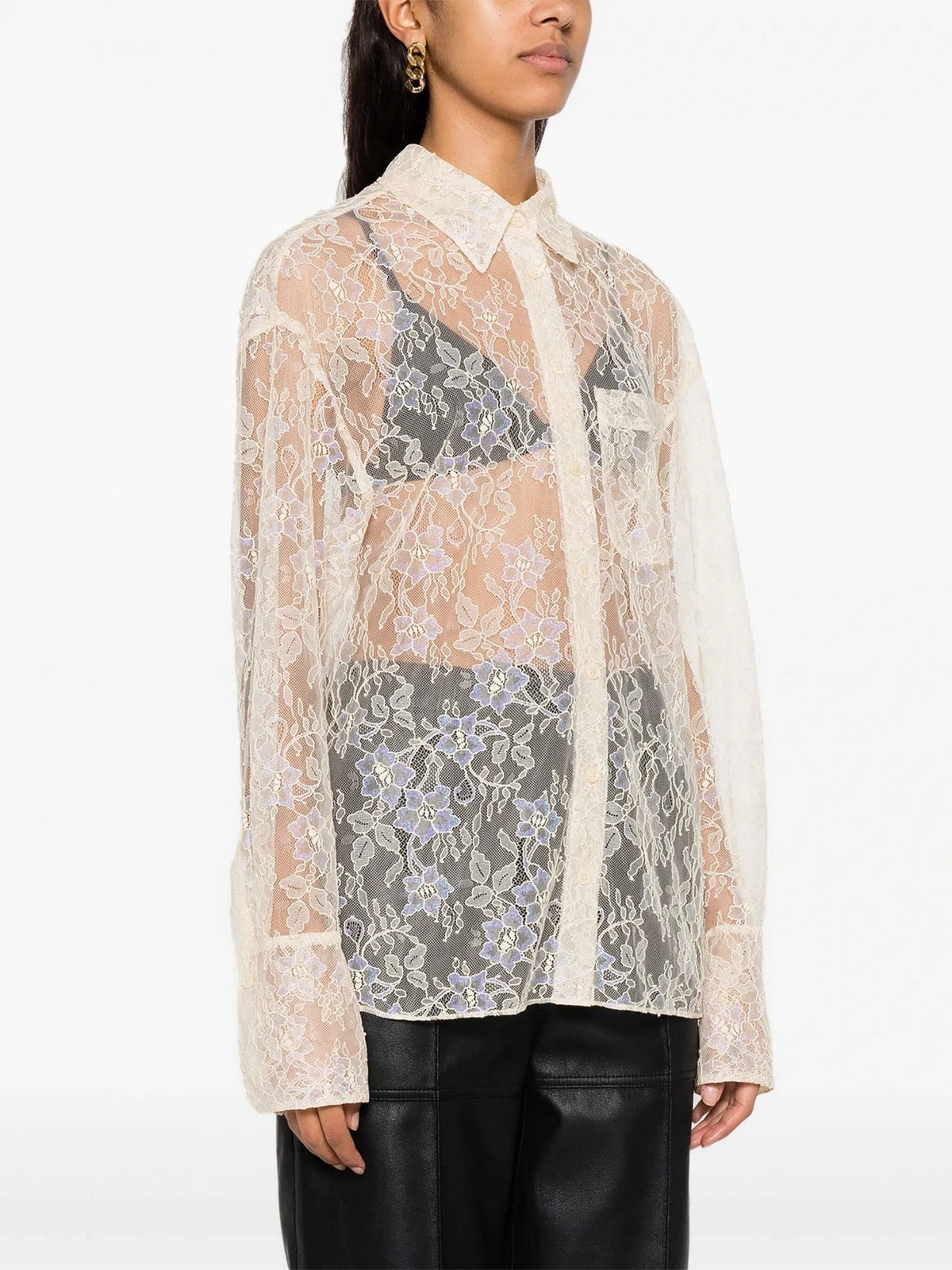 Tyrone Green Lace Blouse