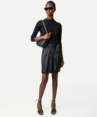 Joji Black Satin Skirt