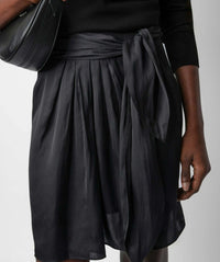 Joji Black Satin Skirt