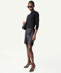 Joji Black Satin Skirt