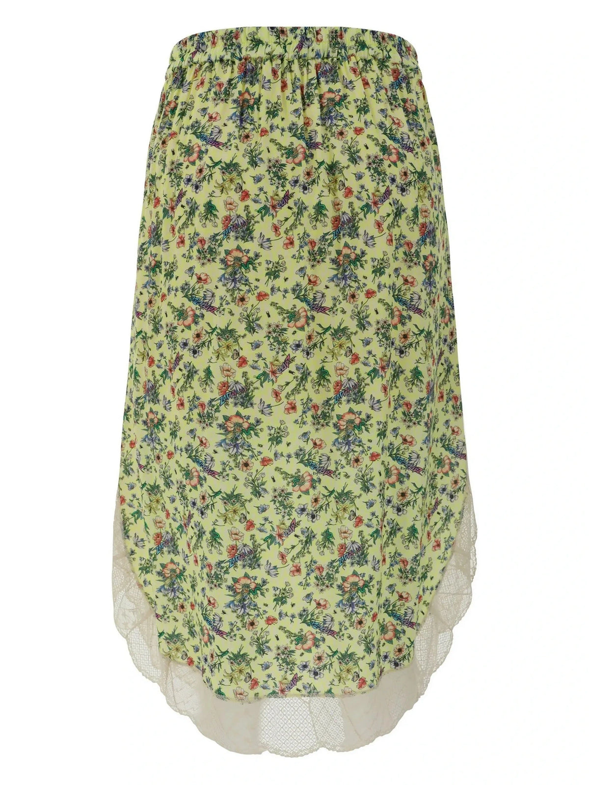 Joslina Floral-Print Yellow Skirt