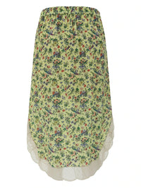 Joslina Floral-Print Yellow Skirt