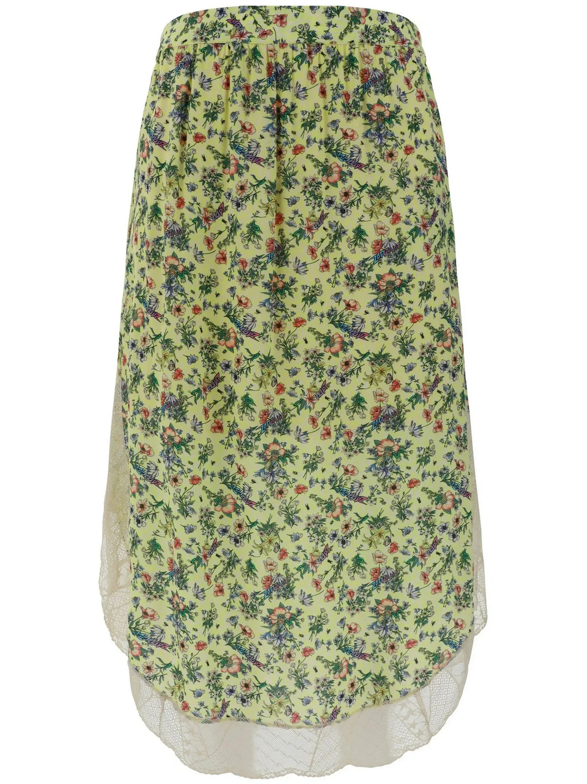 Joslina Floral-Print Yellow Skirt