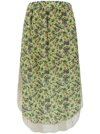 Joslina Floral-Print Yellow Skirt