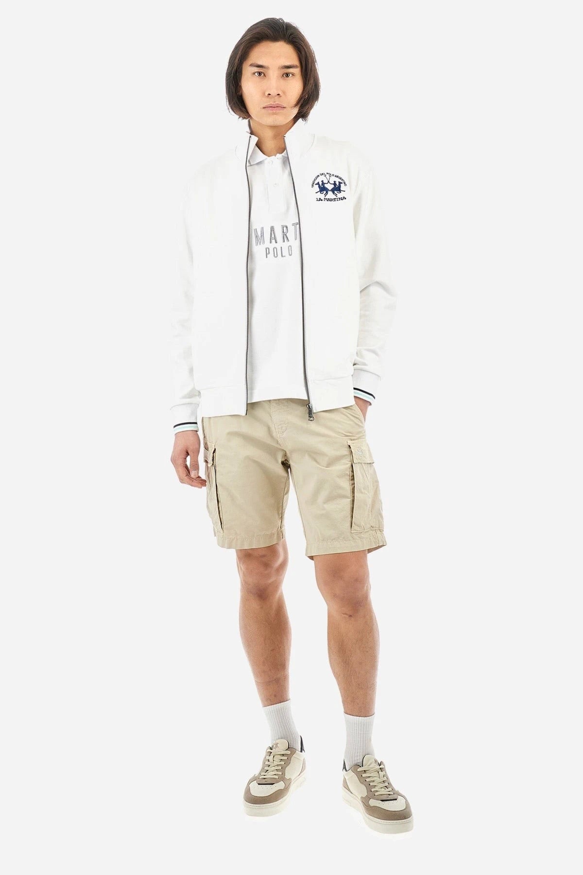 Regular Fit Beige Bermuda