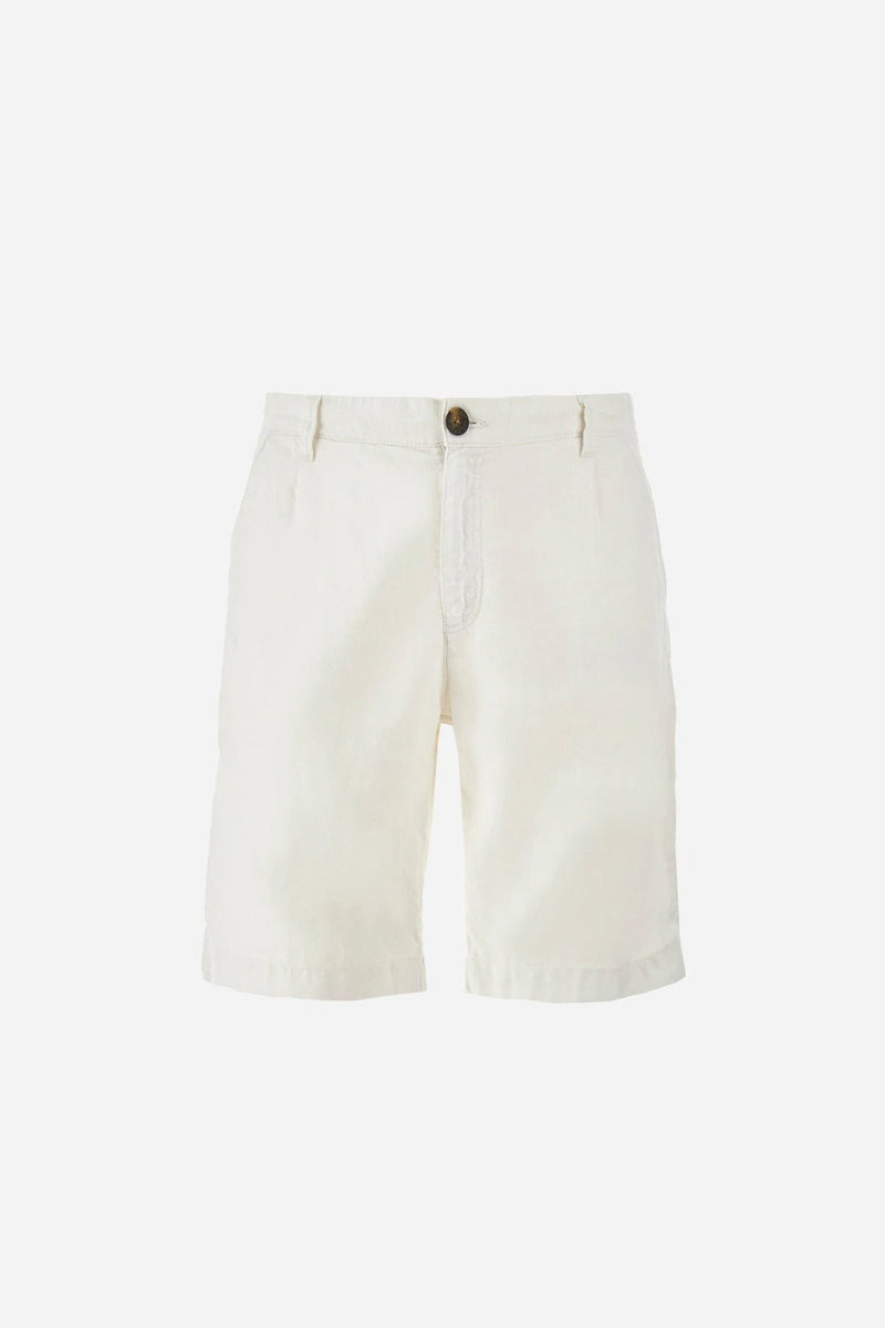 Regular Fit White Bermuda